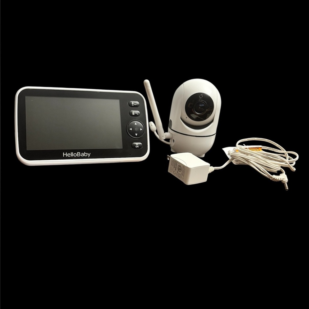White Baby Monitor Camera with 3.2" LCD Parent Monitor